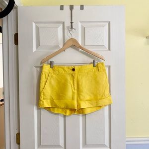 J. Crew Baird McNutt Irish linen shorts . Yellow , size 8.